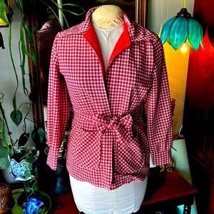 70’s Red plaid blouse.